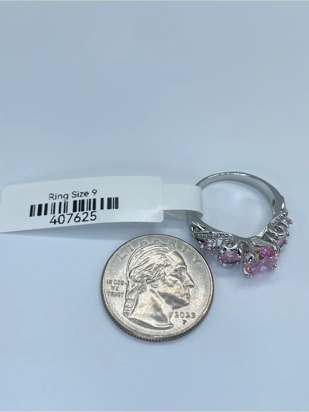 Swarovski Crystal Elements Pink Crystal Multi Stone Statement Ring